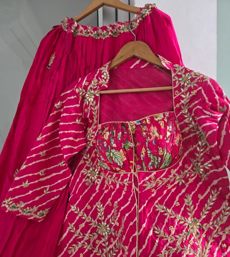 Close-up of the lehenga blouse
